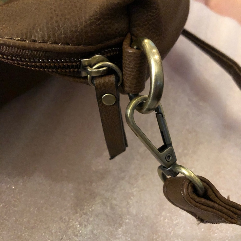 Joy Susan Crossbody Bag Brown Pebbled Texture EUC - Picture 6 of 12